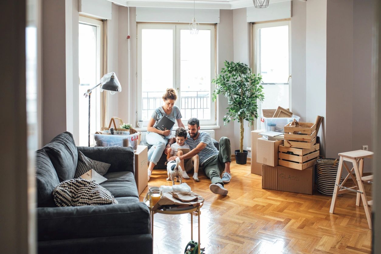 A bright, welcoming home interior.